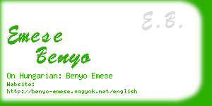 emese benyo business card